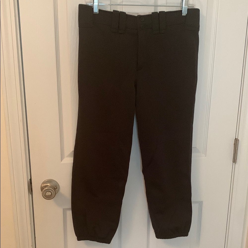 Mizuno Women's Black Softball Pants with Belt loops- Size Medium